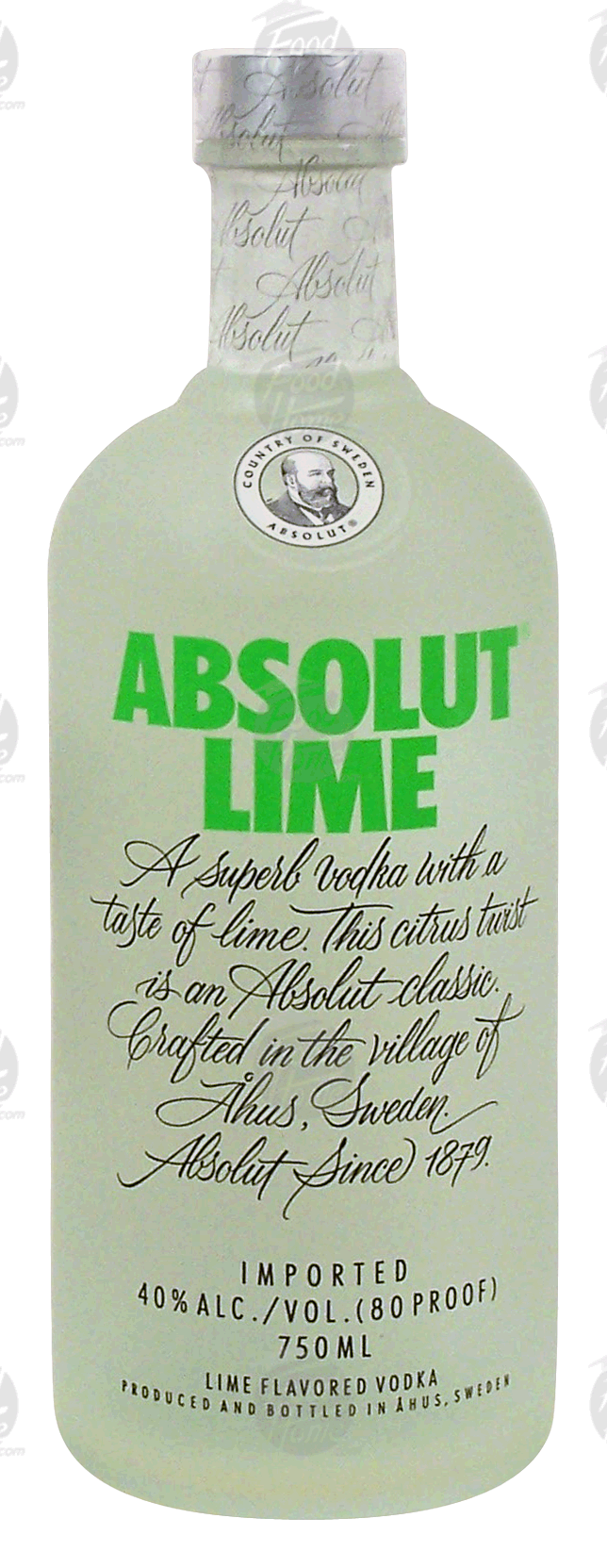 Absolut  lime flavor vodka, imported, 40% alc. by vol. Full-Size Picture